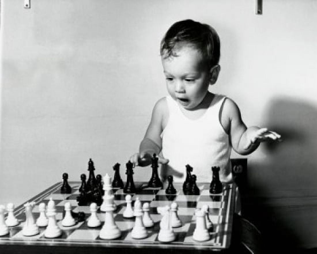 Close-up of a boy playing chess Canvas Art - (18 x 24)