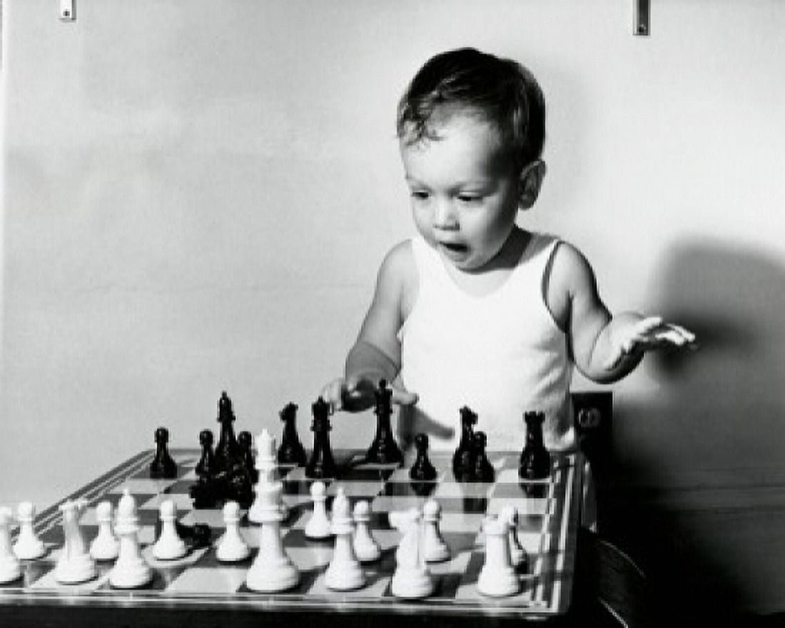 Close-up of a boy playing chess Canvas Art - (24 x 36)