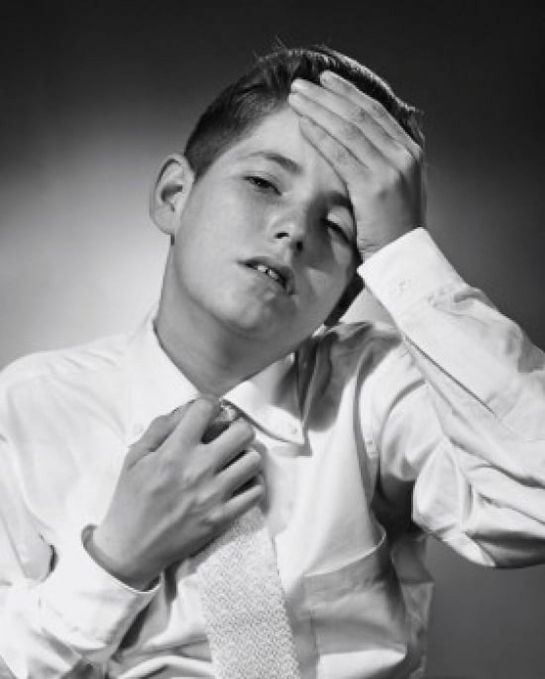 Close-up of a boy who feels unwell Canvas Art - (24 x 36)