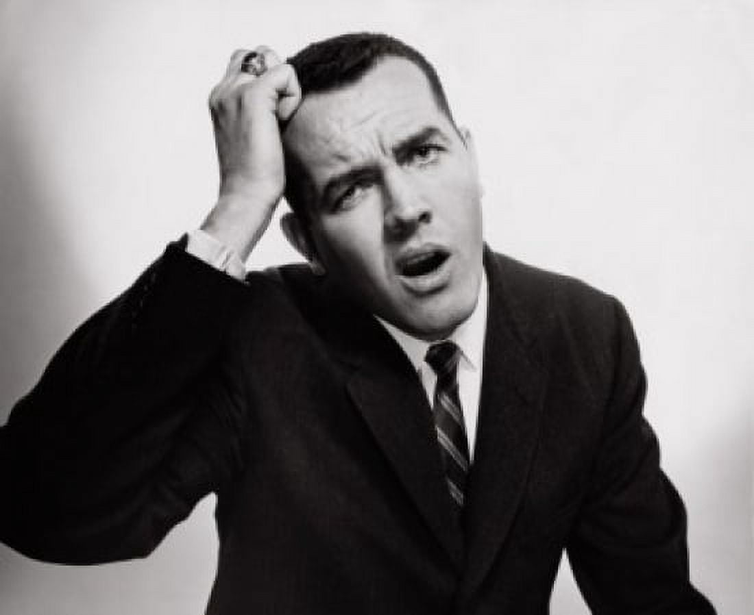 Close-up of a businessman looking confused Canvas Art - (18 x 24)