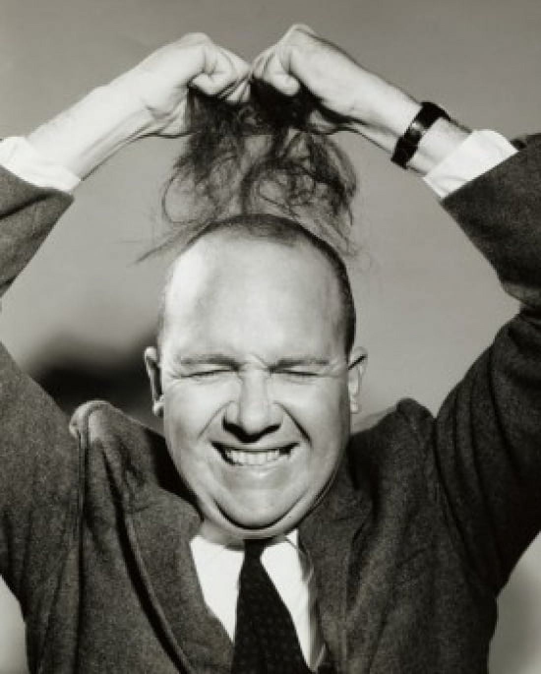 Close-up of a businessman pulling out his hair Canvas Art - (18 x 24)