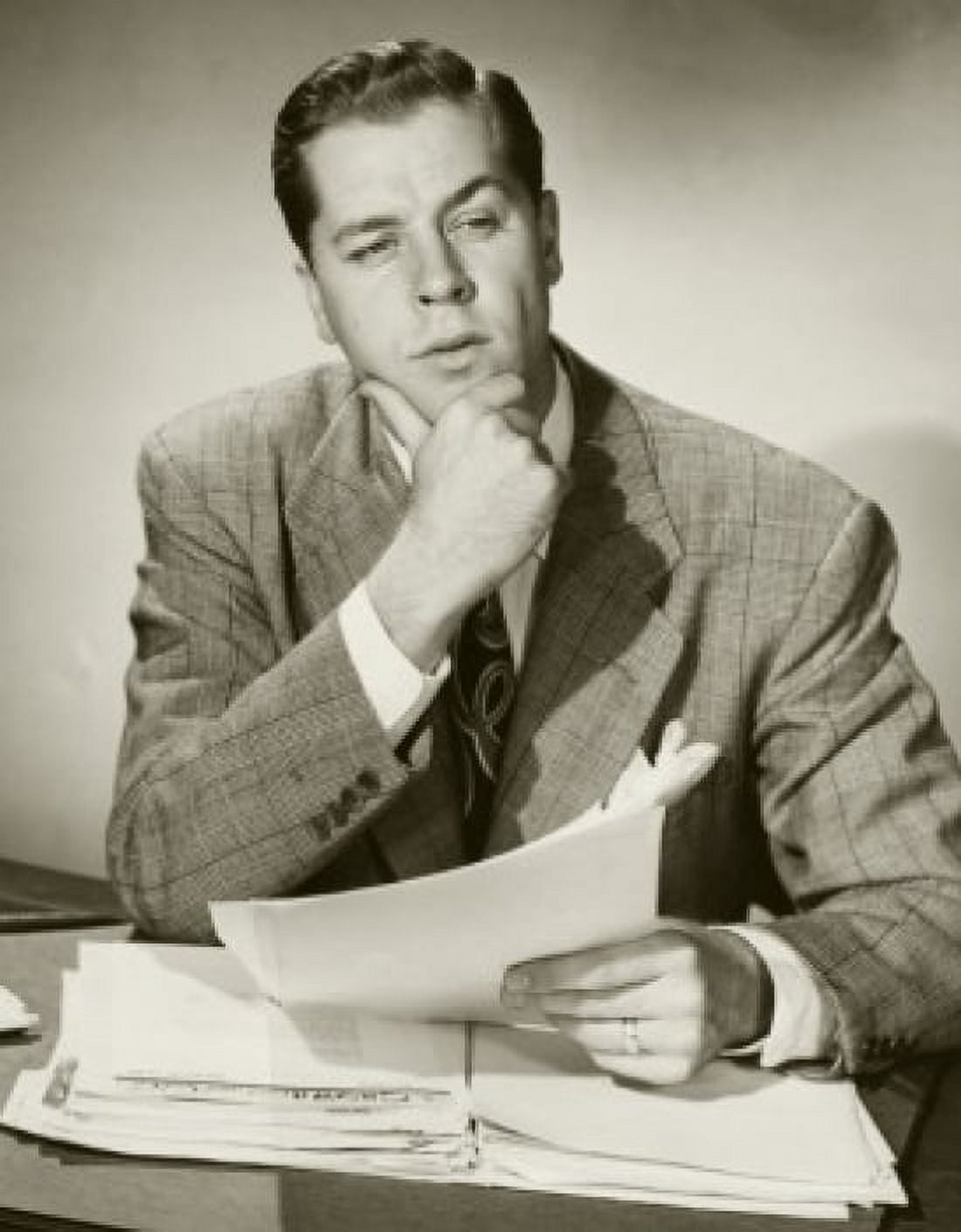 Close-up of a businessman thinking Canvas Art - (24 x 36)
