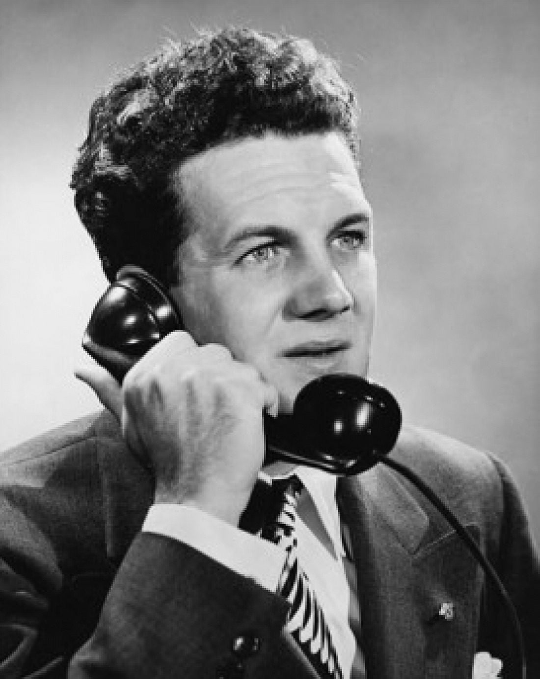Close-up of a businessman using a telephone Canvas Art - (18 x 24)
