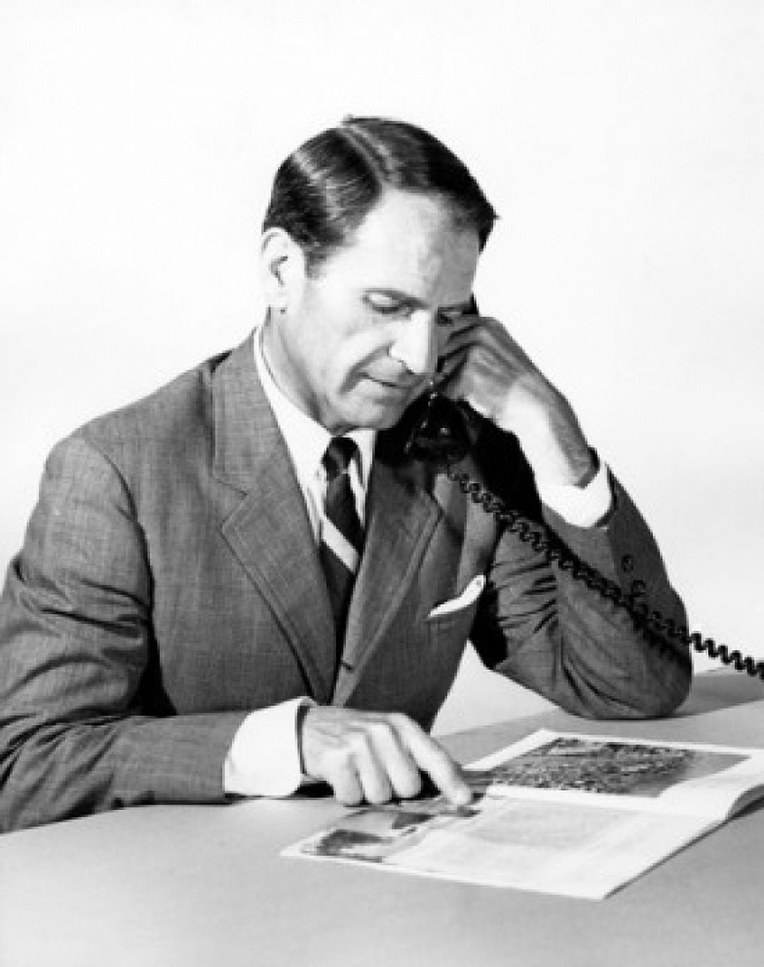 Close-up of a businessman using a telephone Canvas Art - (18 x 24)