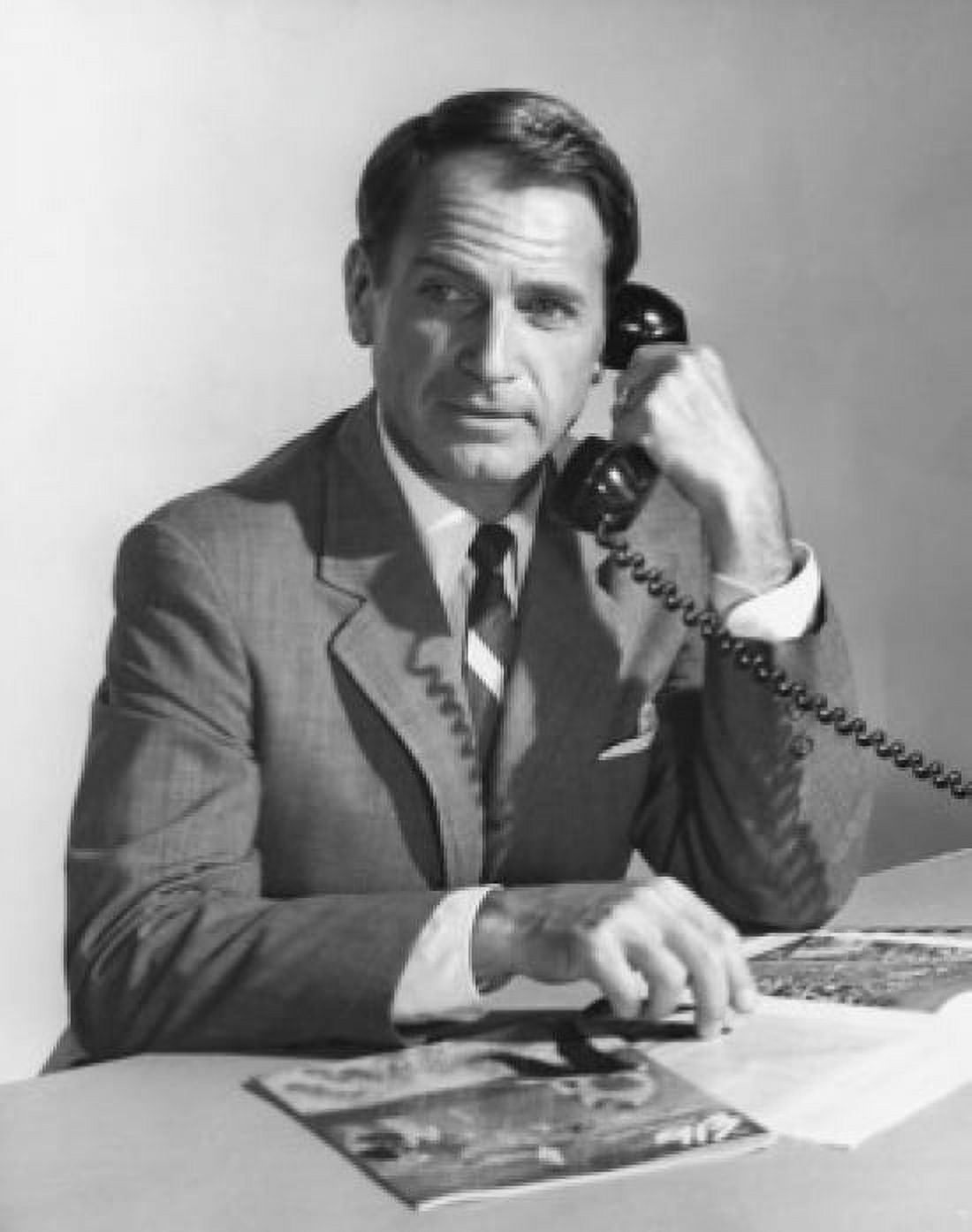 Close-up of a businessman using a telephone Canvas Art - (18 x 24)