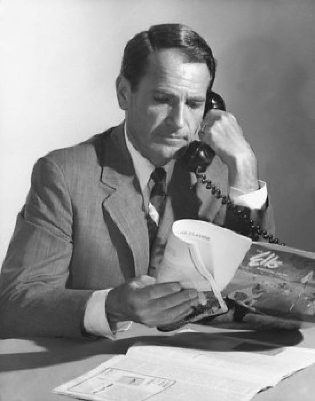 Close-up of a businessman using a telephone Canvas Art - (18 x 24)