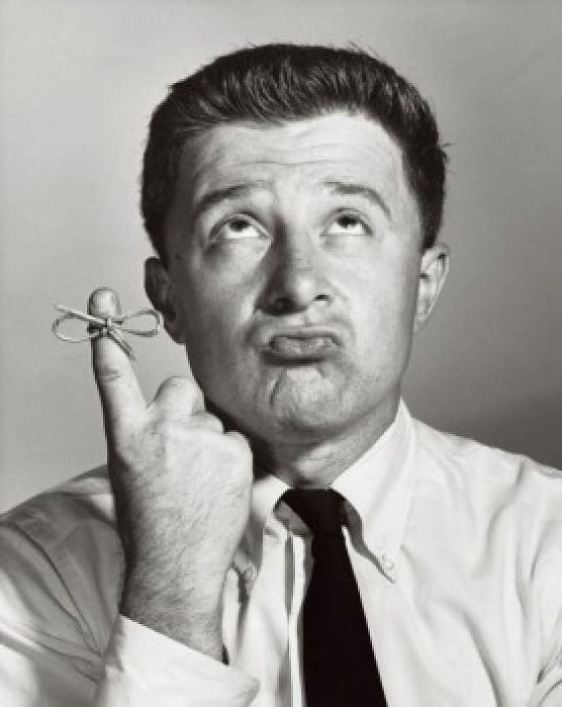 Close-up of a businessman with a knot tied on his finger Canvas Art - (18 x 24)