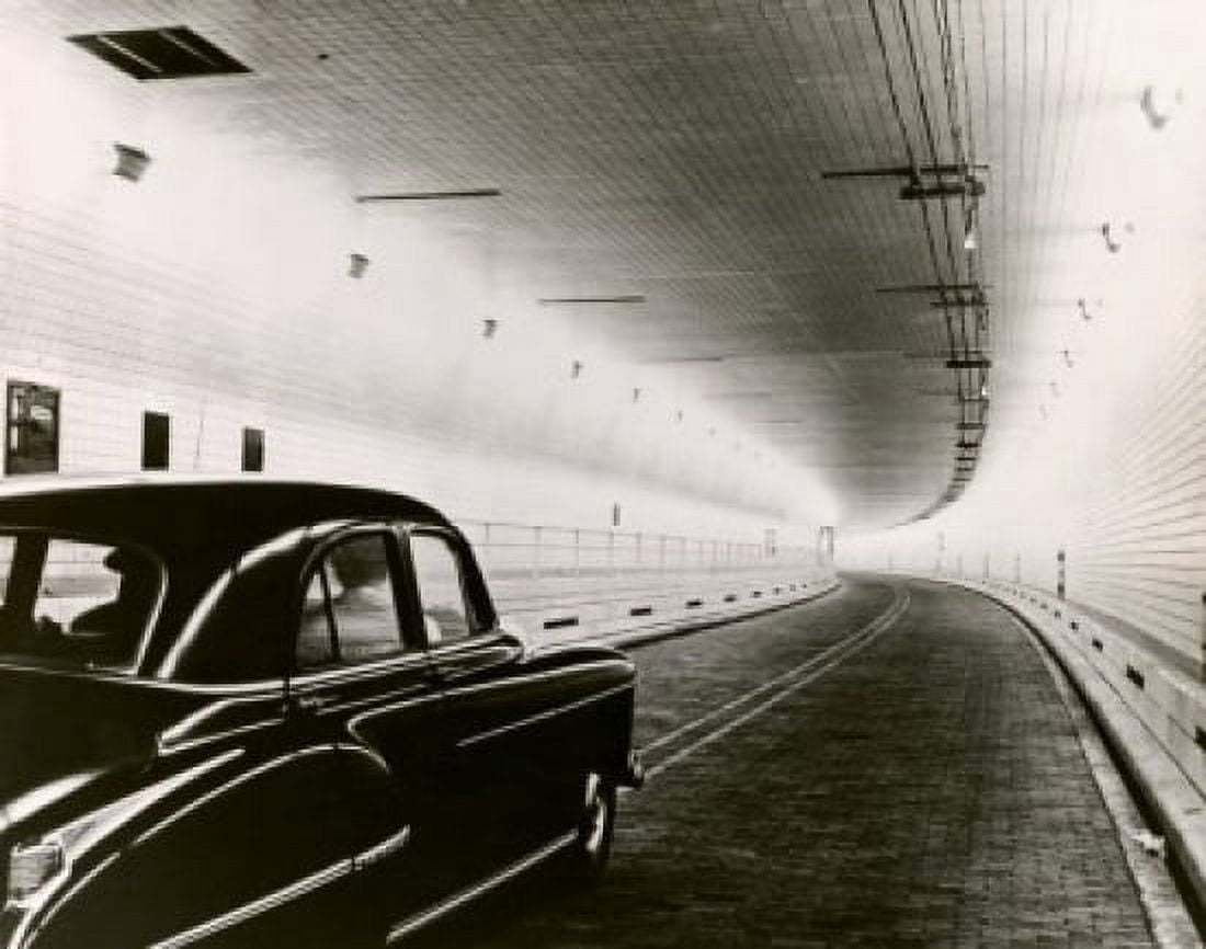 Close-up of a car moving in a tunnel Brooklyn-Battery Tunnel New York City New York State USA Canvas Art - (24 x 36)