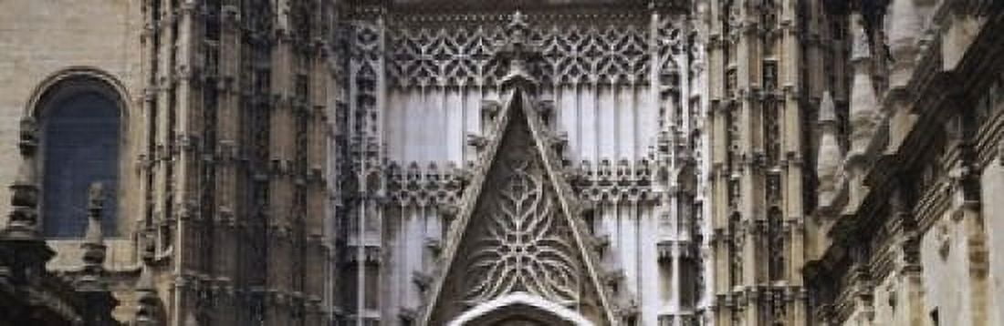 Close-up of a cathedral Seville Cathedral Seville Spain Canvas Art - Panoramic Images (18 x 6)