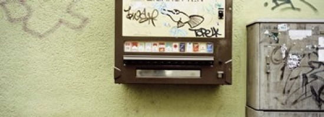 Close-up of a cigarette vending machine Stuttgart Baden-Wurttemberg Germany Canvas Art - Panoramic Images (18 x 7)