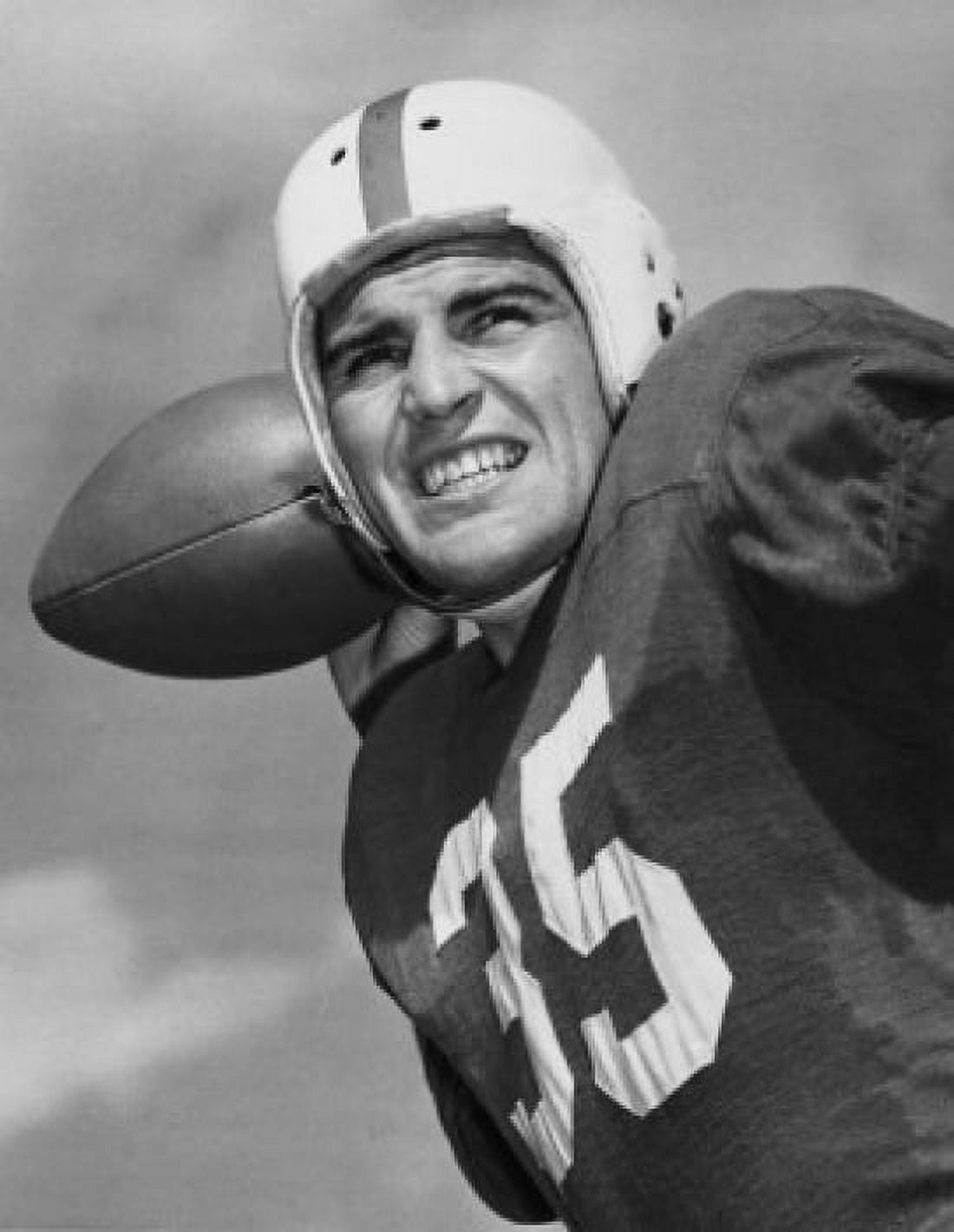 Close-up of a football player throwing a football Canvas Art - (18 x 24)