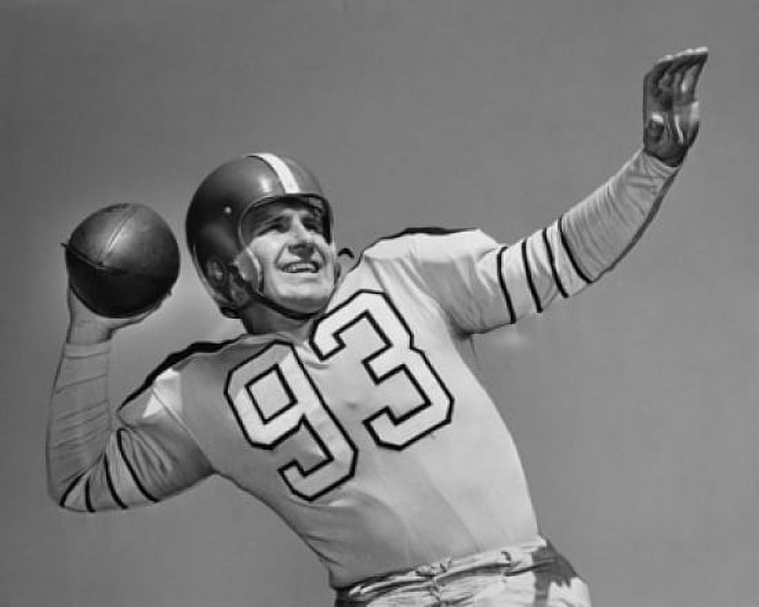 Close-up of a football player throwing a football Canvas Art - (24 x 36)