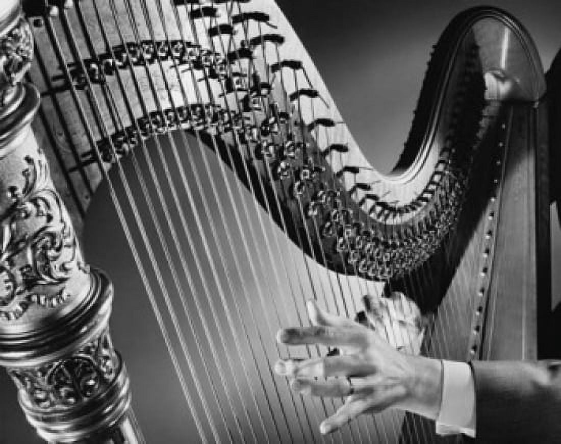 Close-up of a harpist playing Canvas Art - (24 x 36)