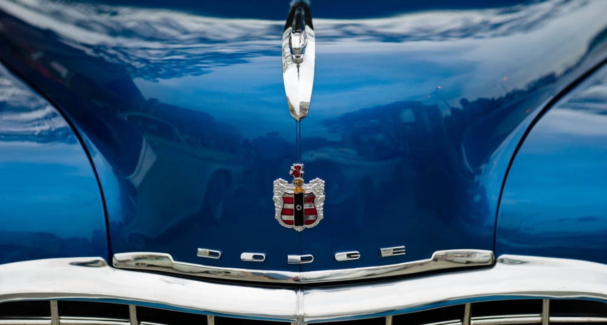 Close-up of a hood ornament of Dodges car Culver City Los Angeles County California USA Canvas Art - Panoramic Images (17 x 9)