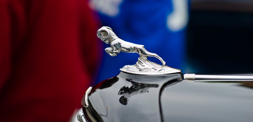 Close-up of a hood ornament of Dodges car Culver City Los Angeles County California USA Canvas Art - Panoramic Images (19 x 9)