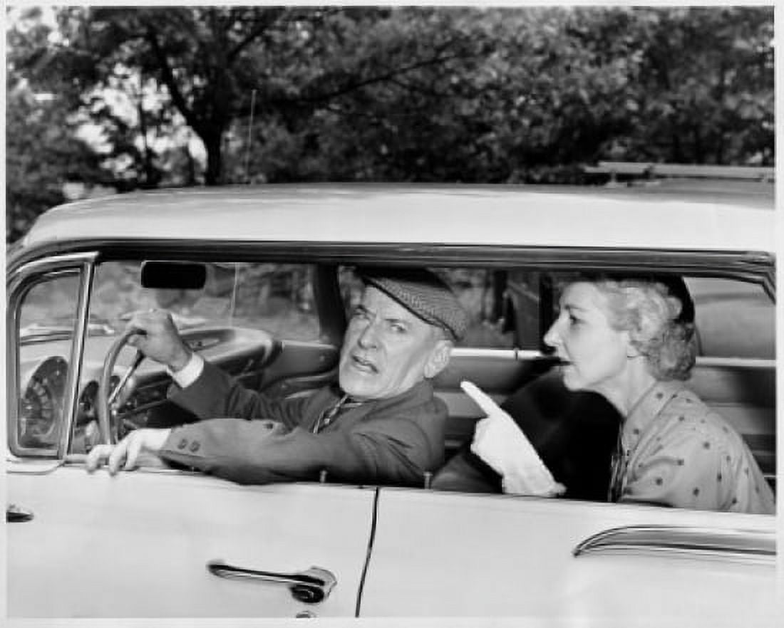 Close-up of a mature couple arguing in a car Canvas Art - (18 x 24)