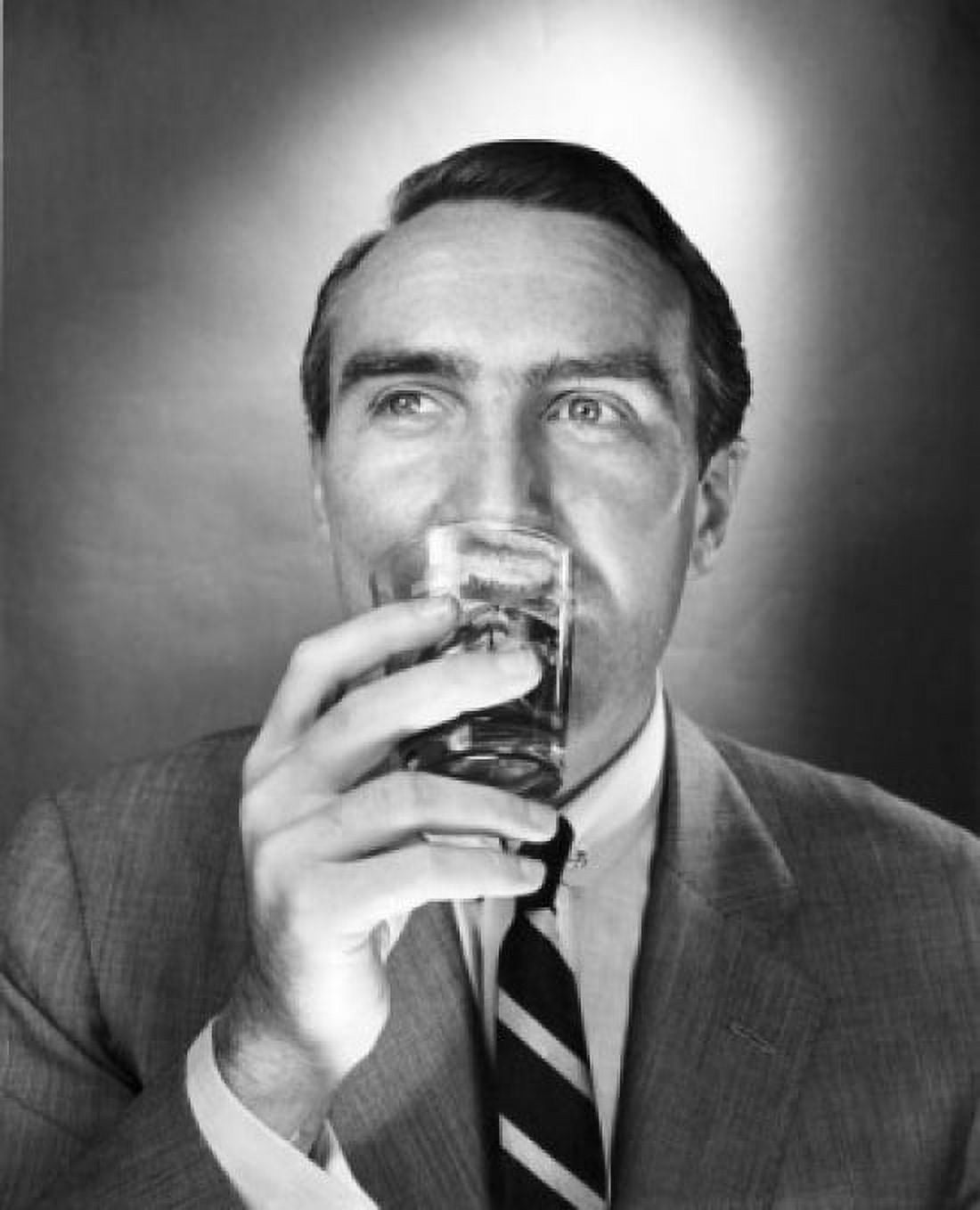 Close-up of a mature man drinking Canvas Art - (24 x 36)