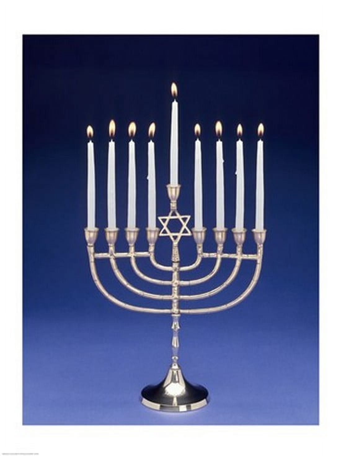 Close-up of a menorah with a Star of David Canvas Art - (18 x 24)