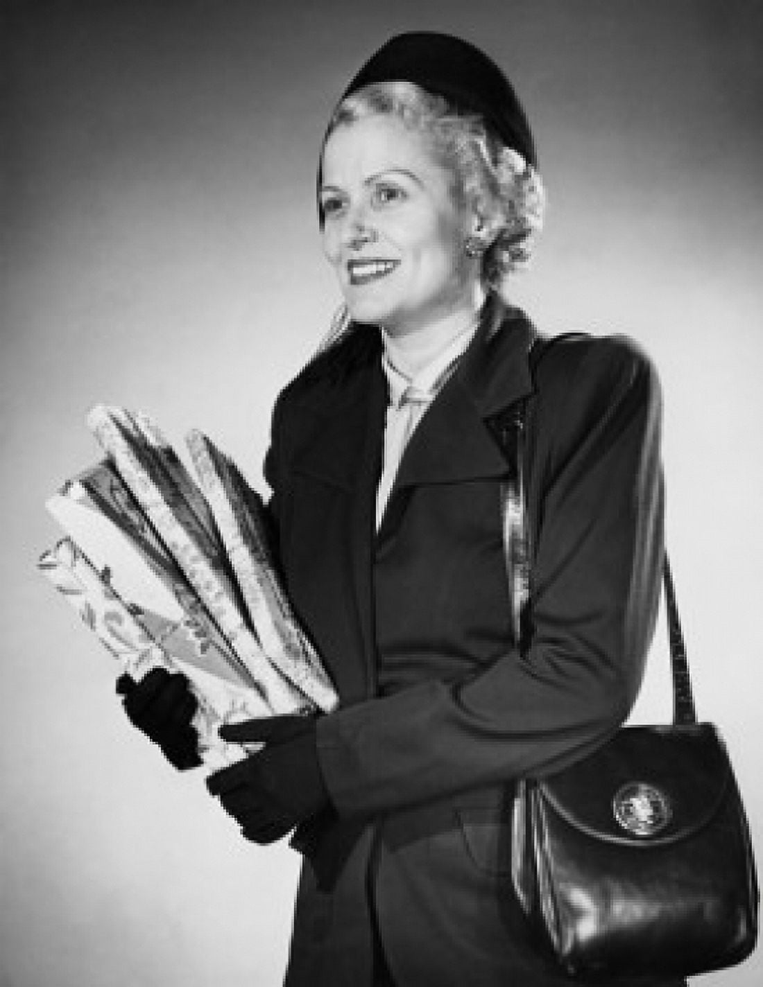 Close-up of a mid adult woman carrying Christmas presents Canvas Art - (18 x 24)
