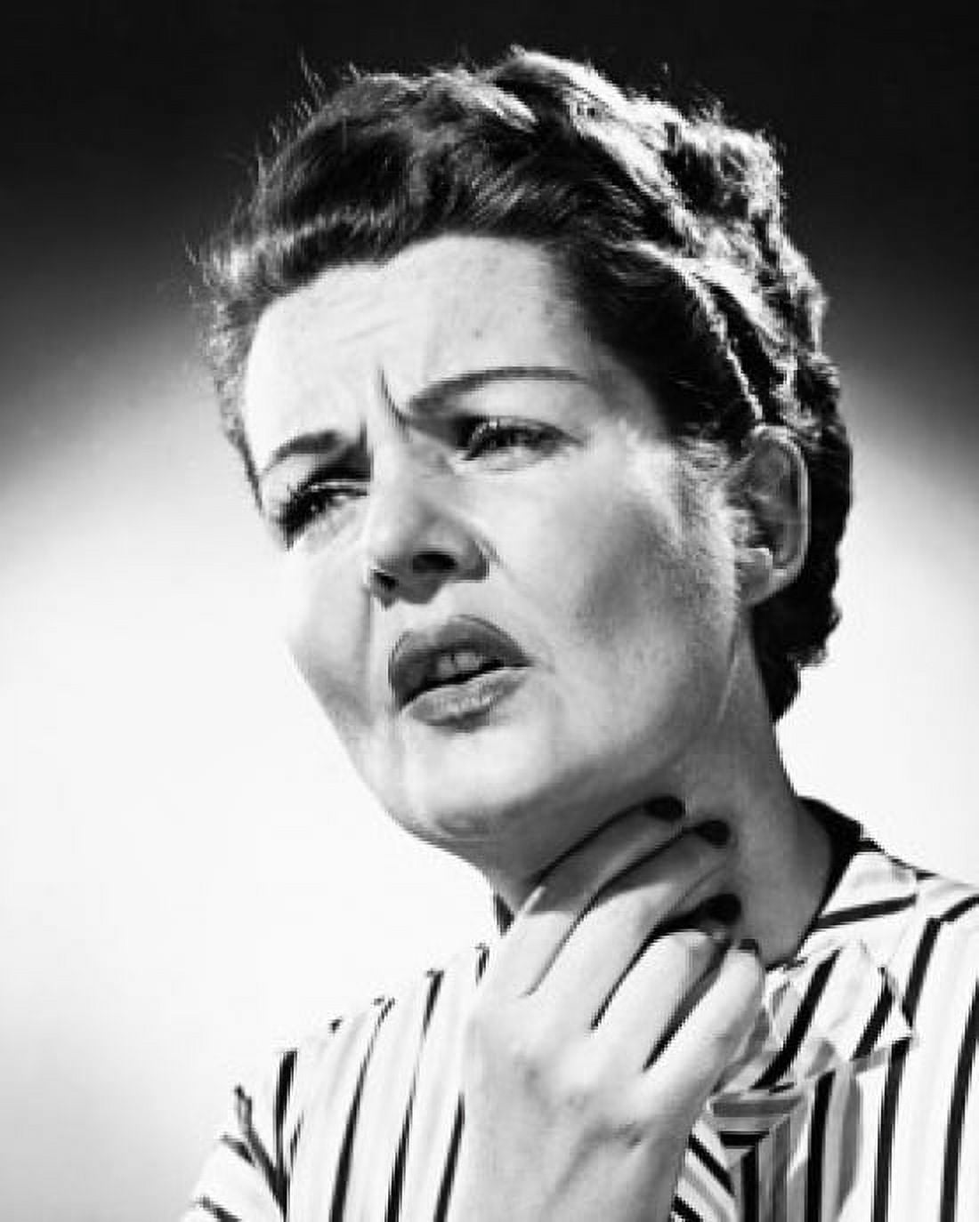 Close-up of a mid adult woman touching her throat Canvas Art - (24 x 36)
