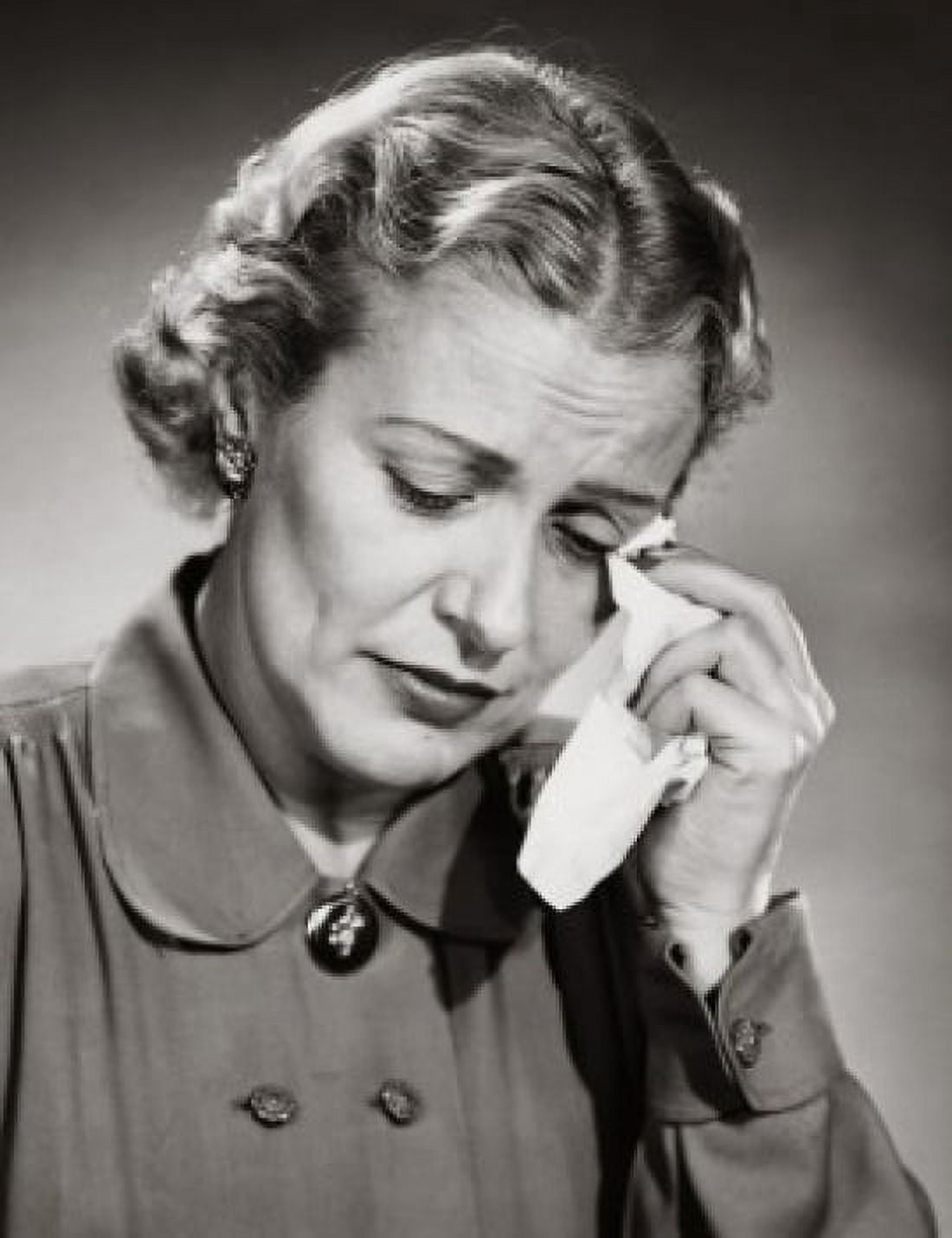 Close-up of a mid adult woman wiping tears from her eyes Canvas Art - (24 x 36)