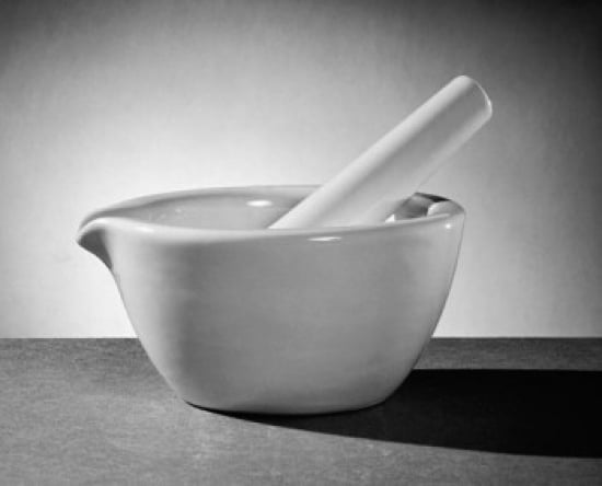 Close-up of a mortar and pestle Canvas Art - (24 x 36)