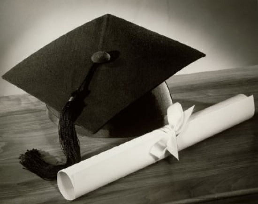 Close-up of a mortar board with a diploma Canvas Art - (18 x 24)
