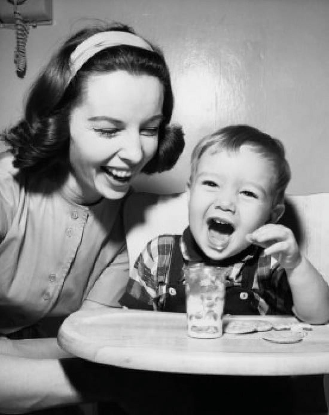Close-up of a mother and her son smiling Canvas Art - (18 x 24)