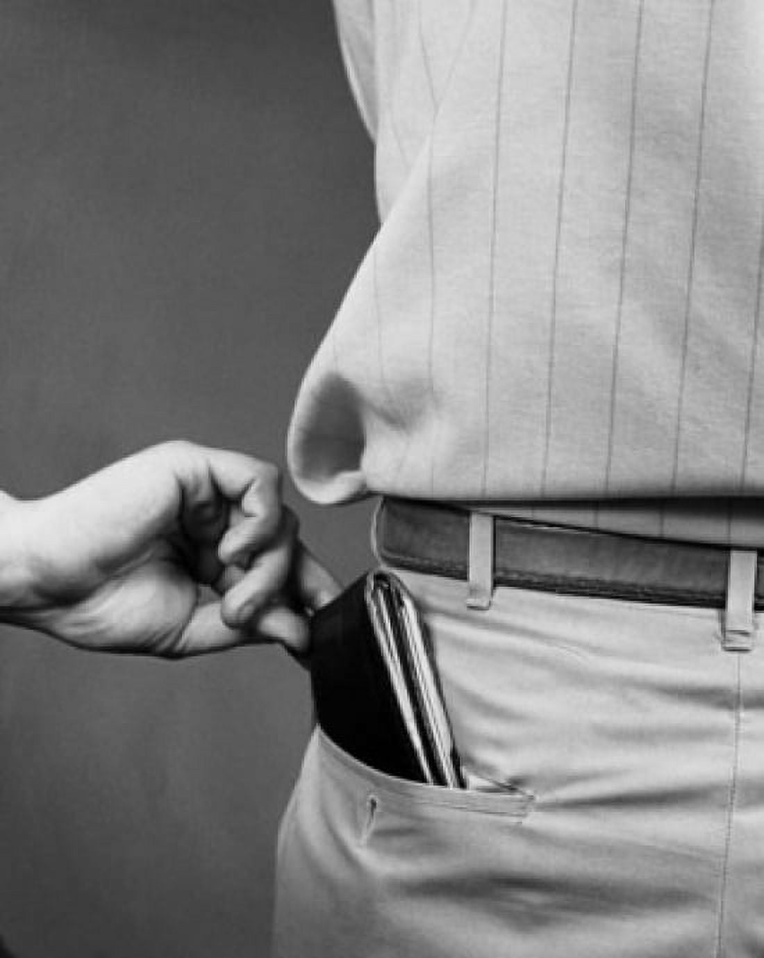Close-up of a persons hand taking the wallet from a mans back pocket Canvas Art - (18 x 24)