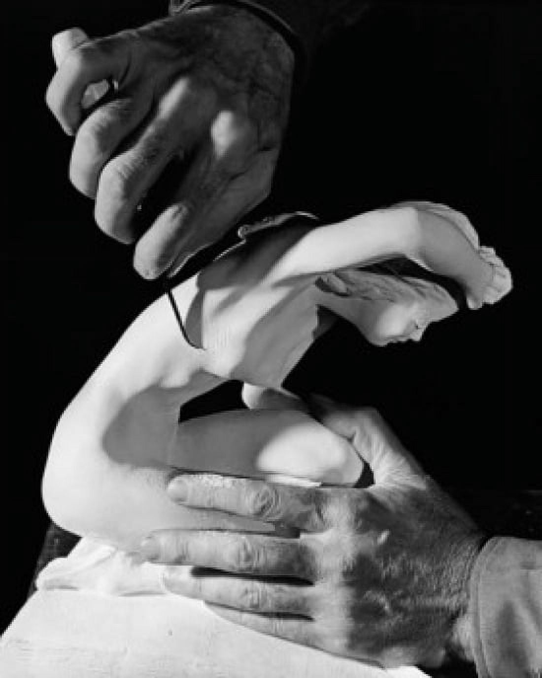 Close-up of a persons hands carving a statue Canvas Art - (24 x 36)
