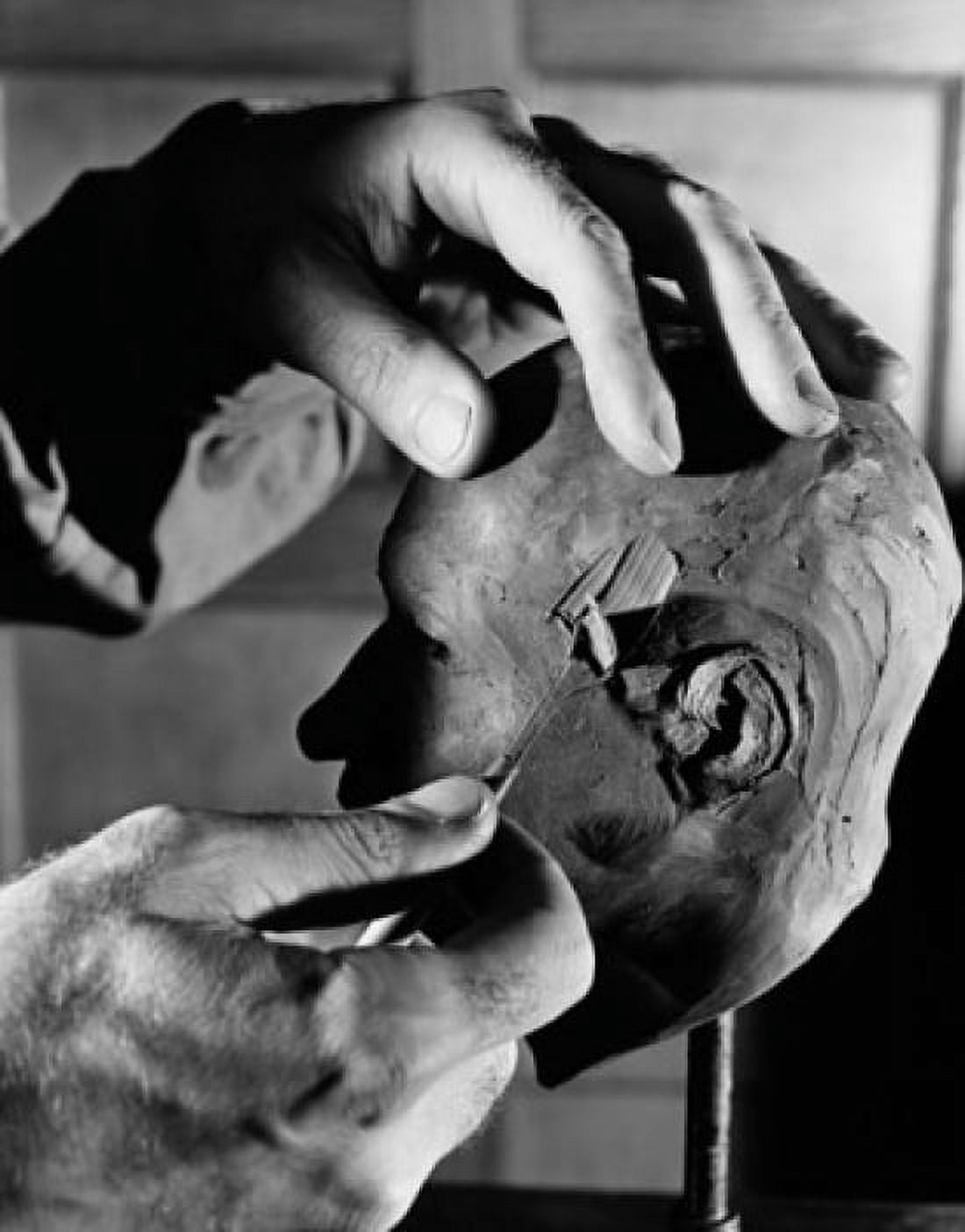 Close-up of a persons hands molding a clay sculpture Canvas Art - (18 x 24)