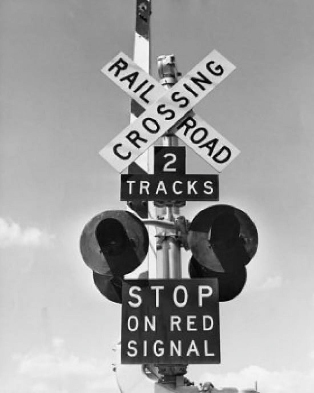 Close-up of a railroad crossing sign Canvas Art - (24 x 36)