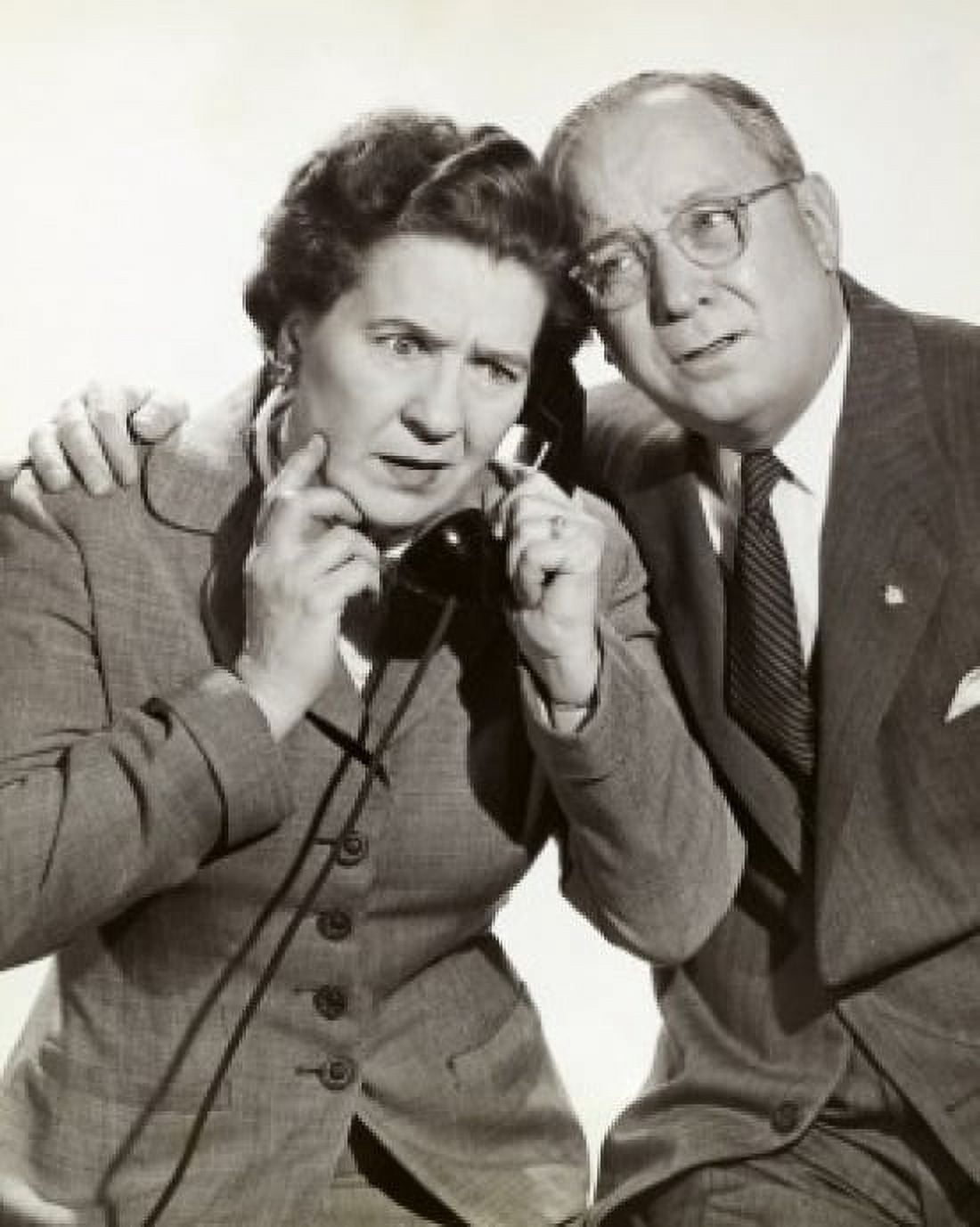 Close-up of a senior couple using a telephone Canvas Art - (18 x 24)
