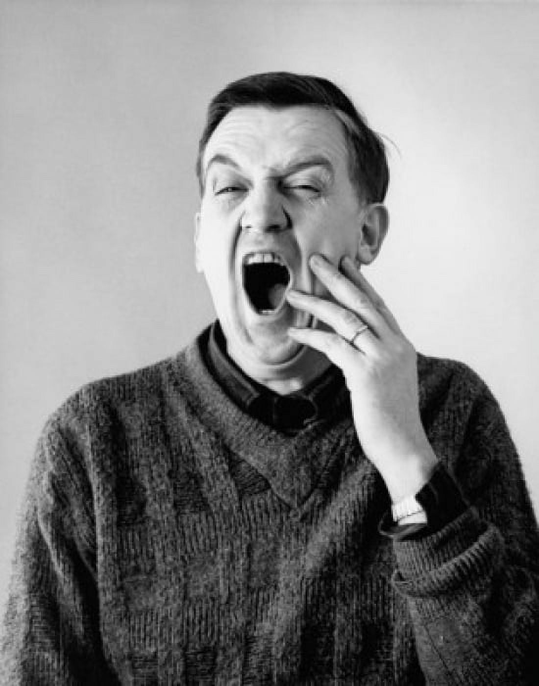Close-up of a senior man with a toothache Canvas Art - (18 x 24)