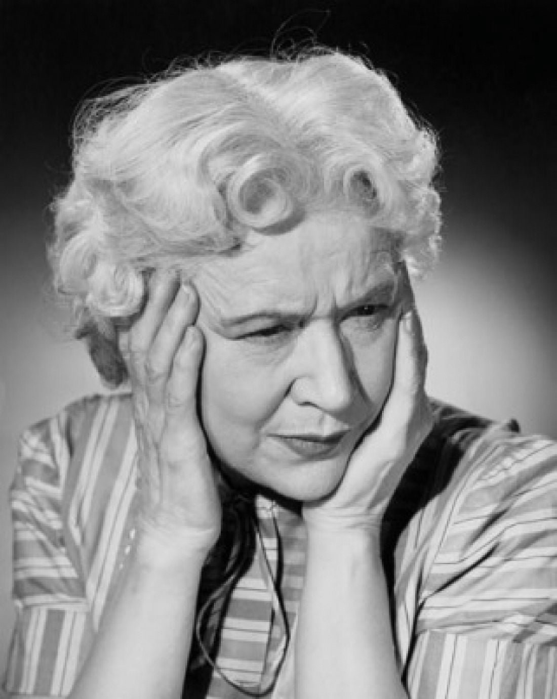 Close-up of a senior woman suffering from a headache Canvas Art - (18 x 24)