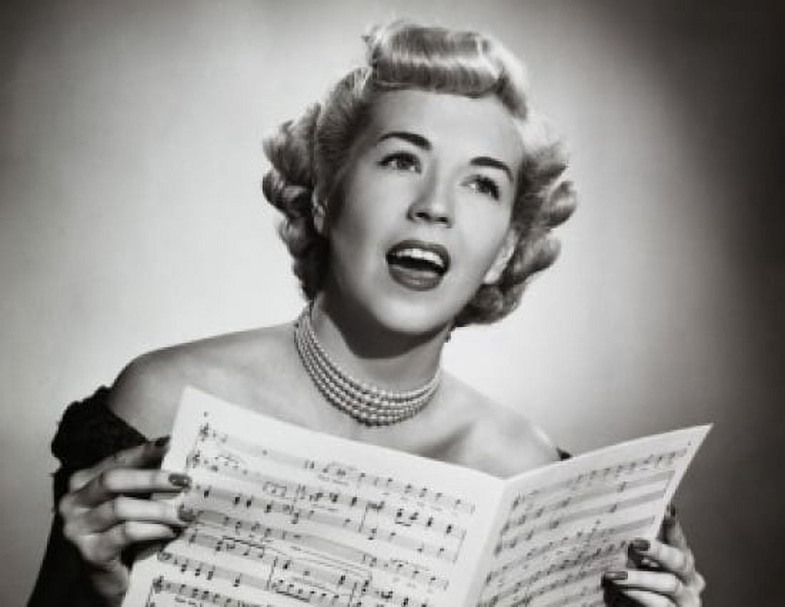 Close-up of a singer singing Canvas Art - (18 x 24)