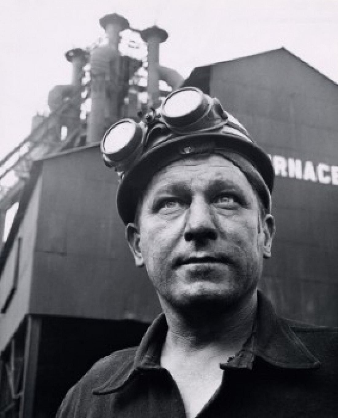 Close-up of a steel worker outside a steel mill Canvas Art - (18 x 24)