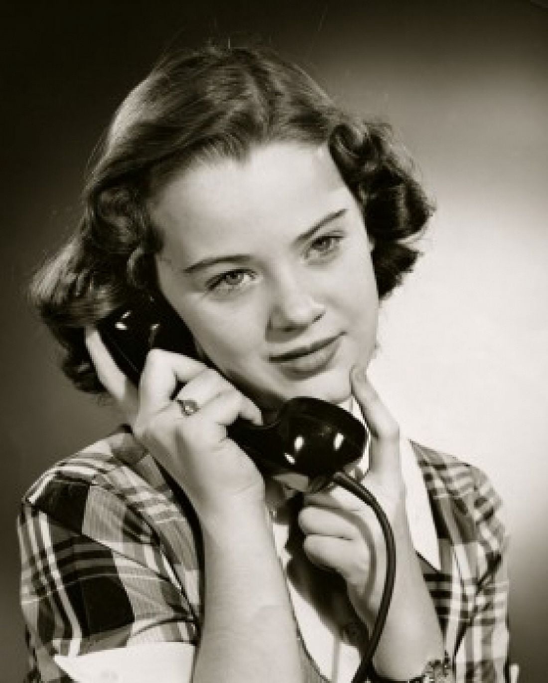 Close-up of a teenage girl talking on the telephone Canvas Art - (18 x 24)
