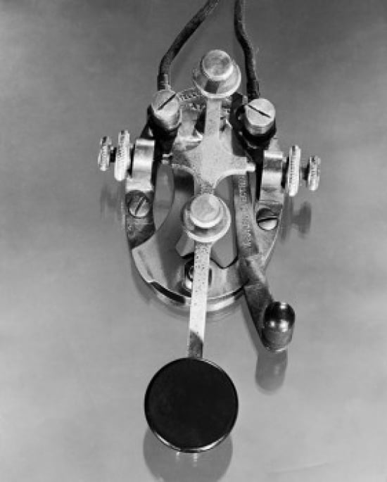 Close-up of a telegraph key Canvas Art - (18 x 24)