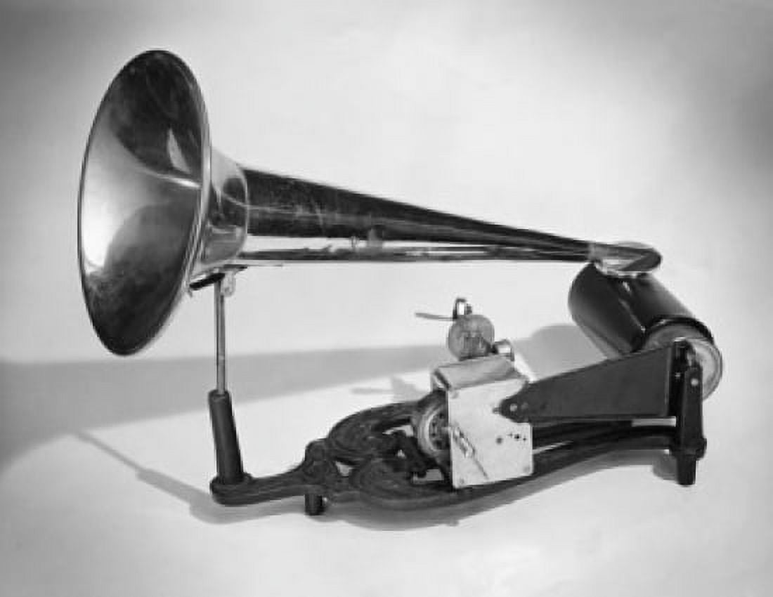 Close-up of a victorian style gramophone Canvas Art - (18 x 24)