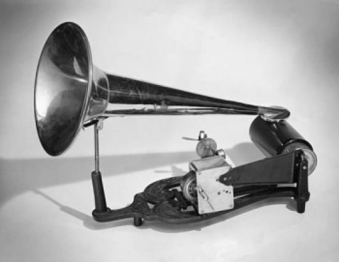 Close-up of a victorian style gramophone Canvas Art - (24 x 36)