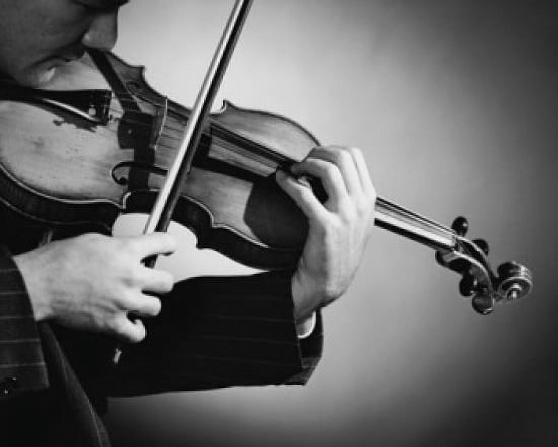 Close-up of a violinist playing a violin Canvas Art - (18 x 24)