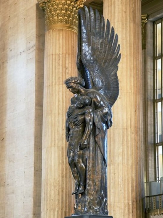Close-up of a war memorial statue at a railroad station 30th Street Station Philadelphia Pennsylvania USA Canvas Art - Panoramic Images (36 x 24)