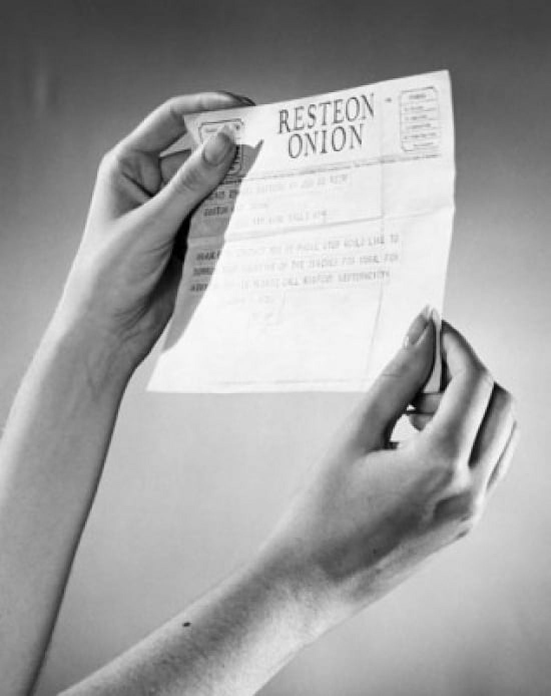 Close-up of a womans hands holding a telegram Canvas Art - (24 x 36)