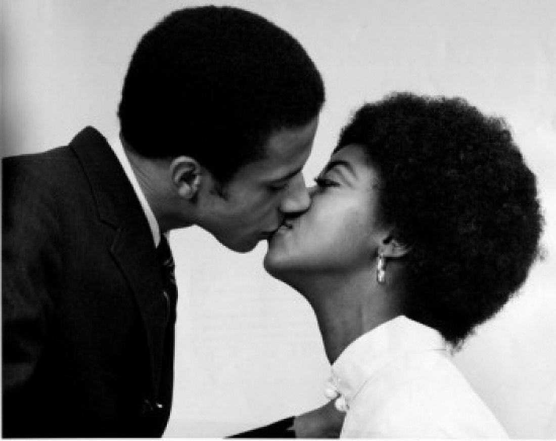 Close-up of a young couple kissing Canvas Art - (18 x 24)