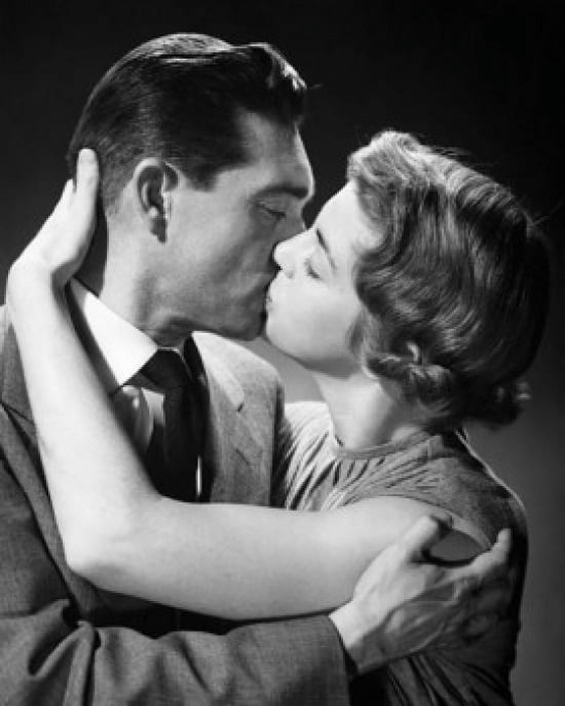 Close-up of a young couple kissing Canvas Art - (18 x 24)