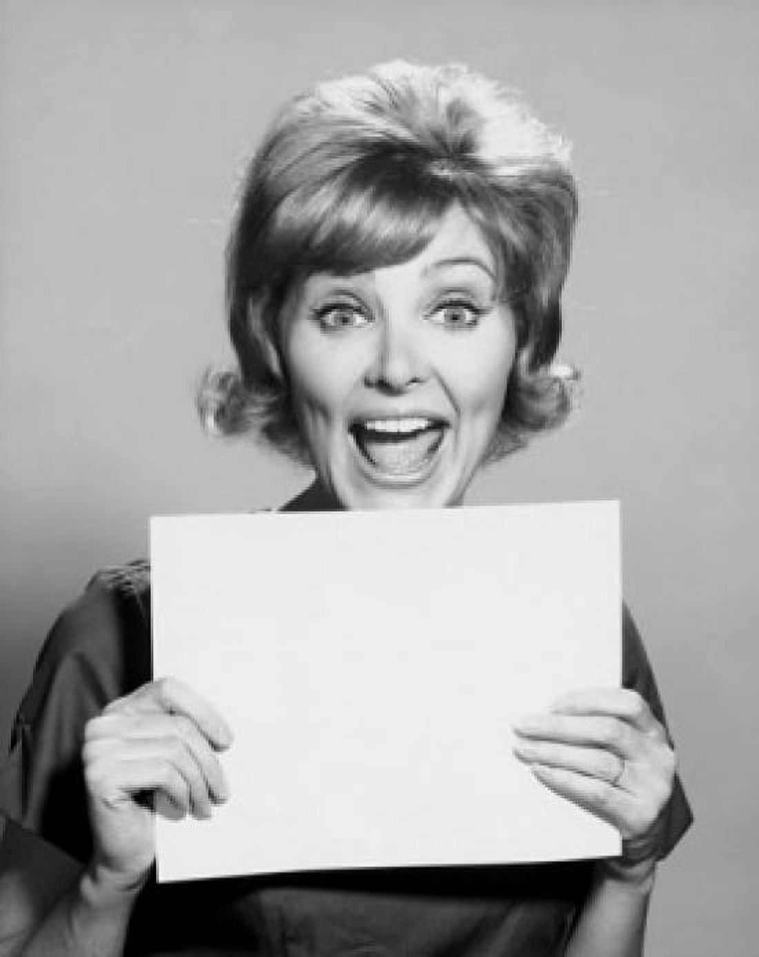 Close-up of a young woman holding a blank placard Canvas Art -  (24 x 36)