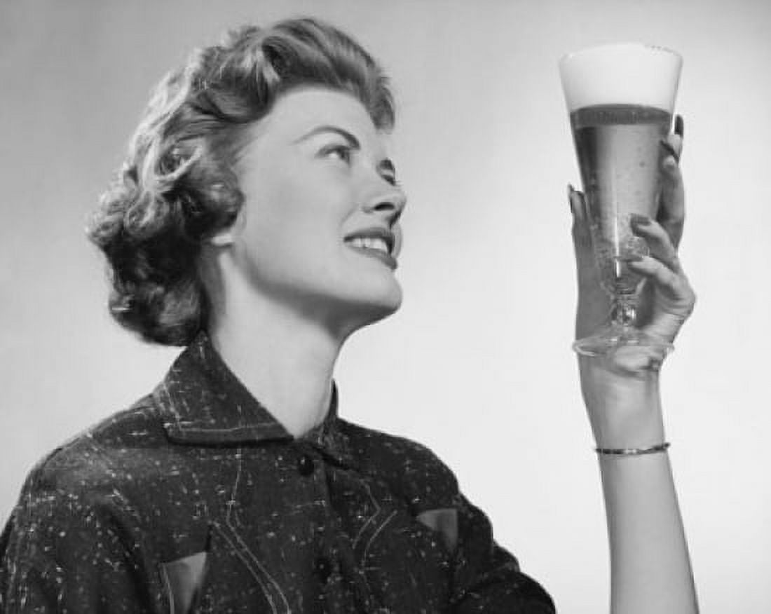 Close-up of a young woman holding a glass of beer Canvas Art - (18 x 24)