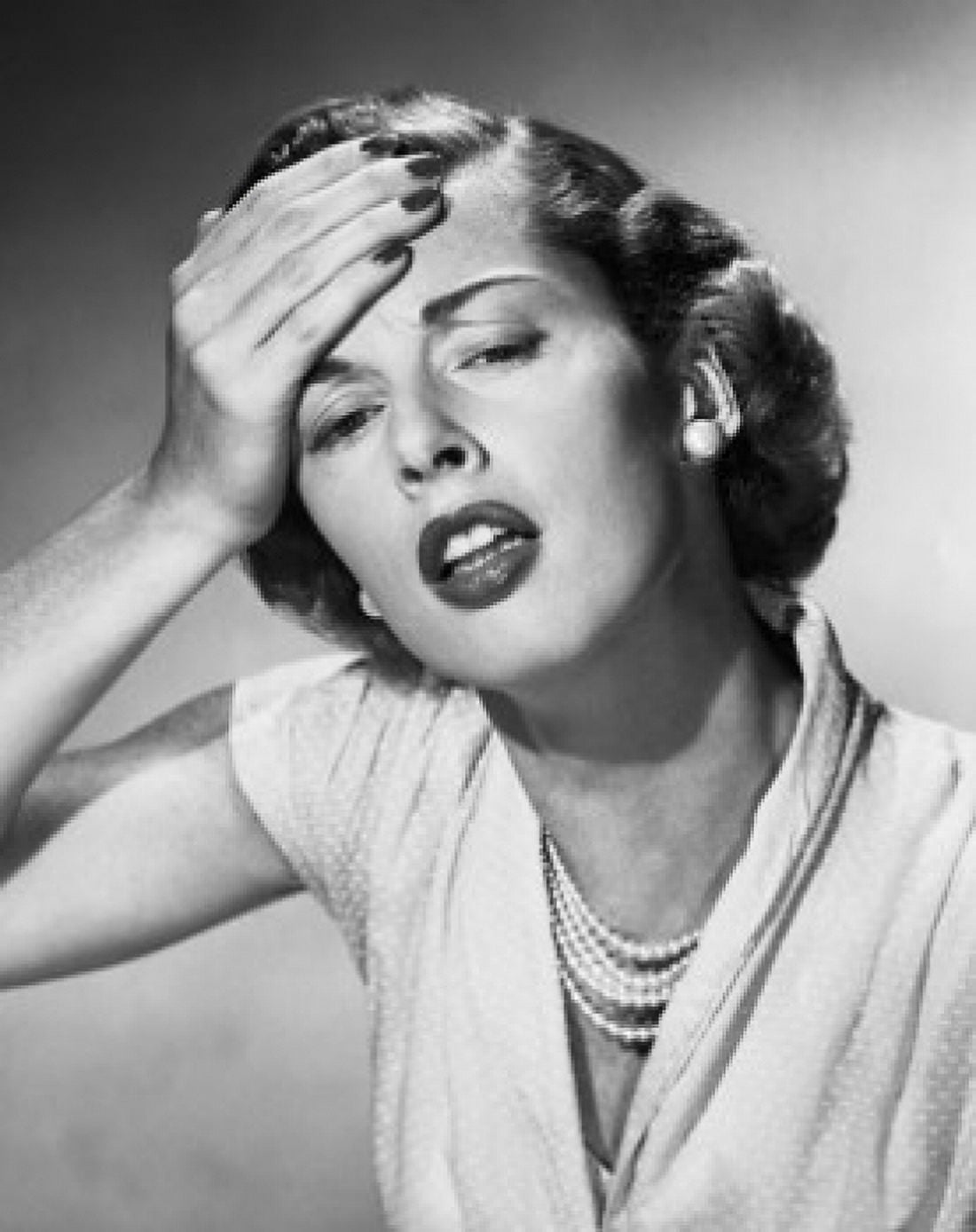 Close-up of a young woman suffering from a headache Canvas Art - (18 x 24)
