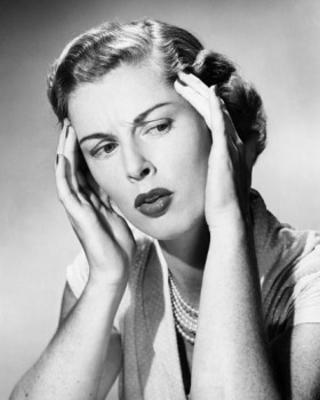 Close-up of a young woman suffering from a headache Canvas Art - (24 x 36)